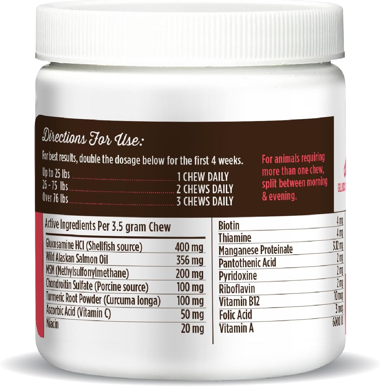 VetPro Complete Multivitamin Dog Supplement with Glucosamine, 60 Count Chewable Tablets for Hip and Joint Health, Immune System Support