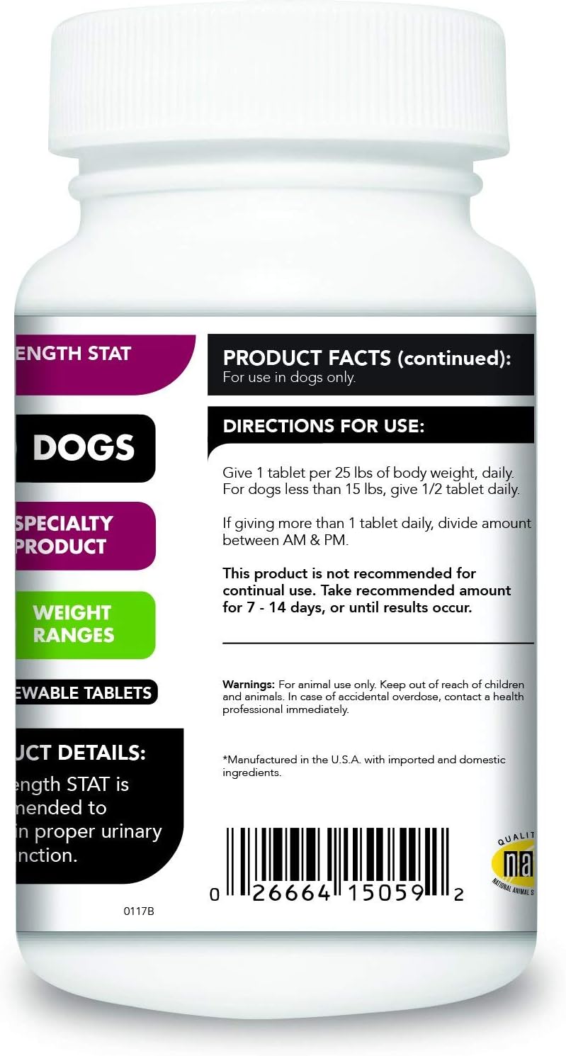 VetriScience Laboratories UT Strength STAT for Dogs - 90 Chewable Tablets, Urinary Tract Support Supplement