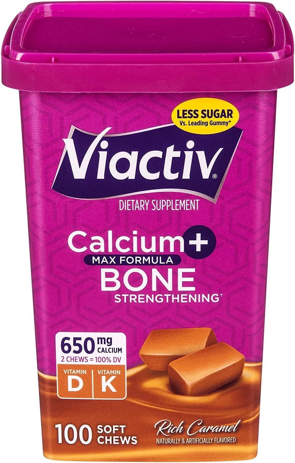 Viactiv Caramel Calcium Plus D Soft Chews - 200 Soft Chews, Pack of 2