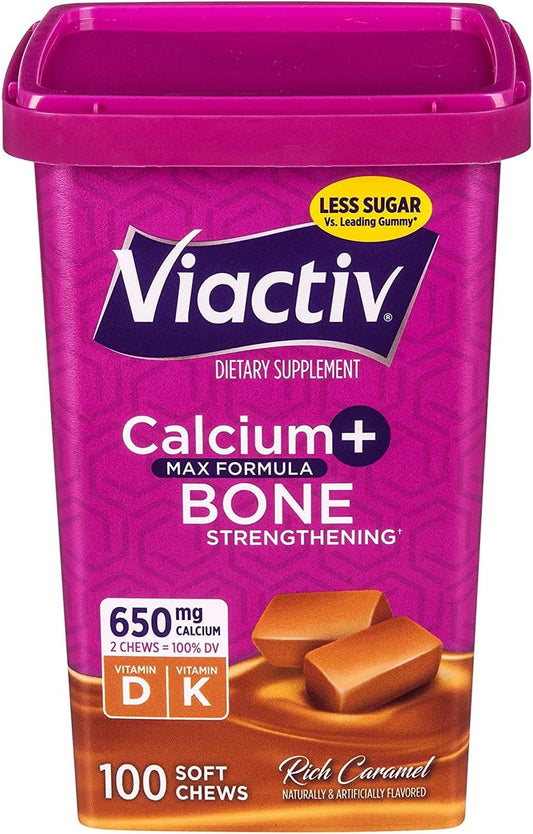 Viactiv Caramel Calcium Plus D Soft Chews - 200 Soft Chews, Pack of 2