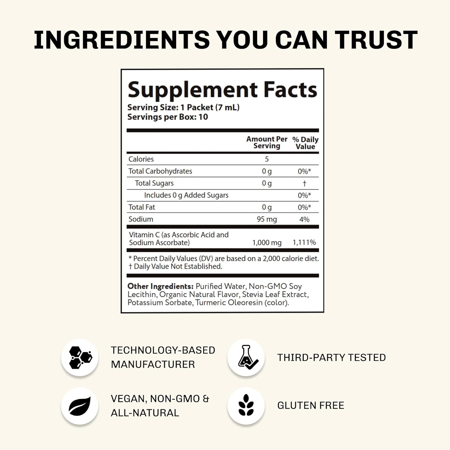 Vida Lifescience Aurora Nutrascience Liposomal Vitamin C Micro-Pack, 1,000mg per Serving, Immune Support, Gluten Free, Non-GMO, 10 Single Serve Packets