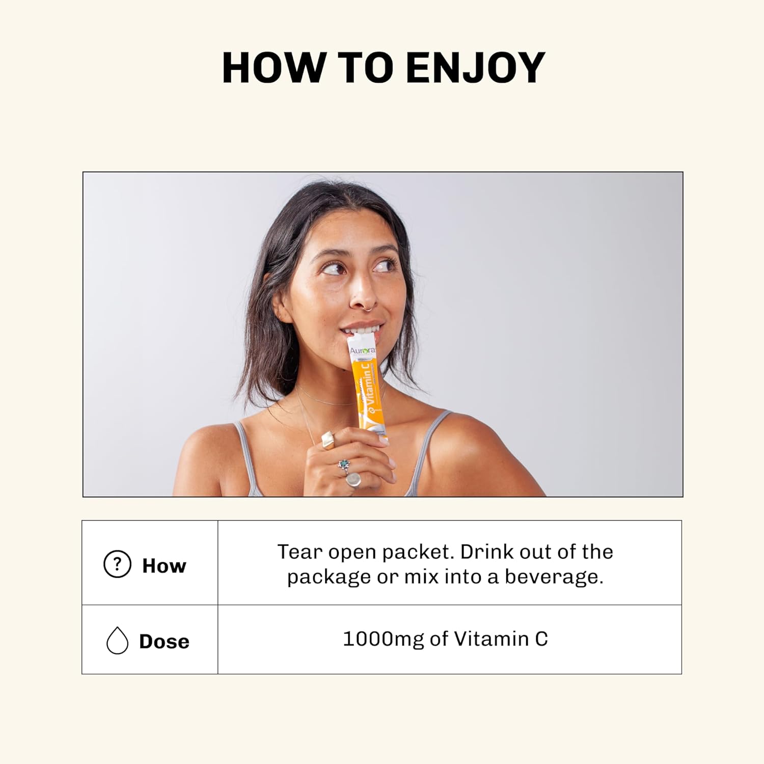 Vida Lifescience Aurora Nutrascience Liposomal Vitamin C Micro-Pack, 1,000mg per Serving, Immune Support, Gluten Free, Non-GMO, 10 Single Serve Packets