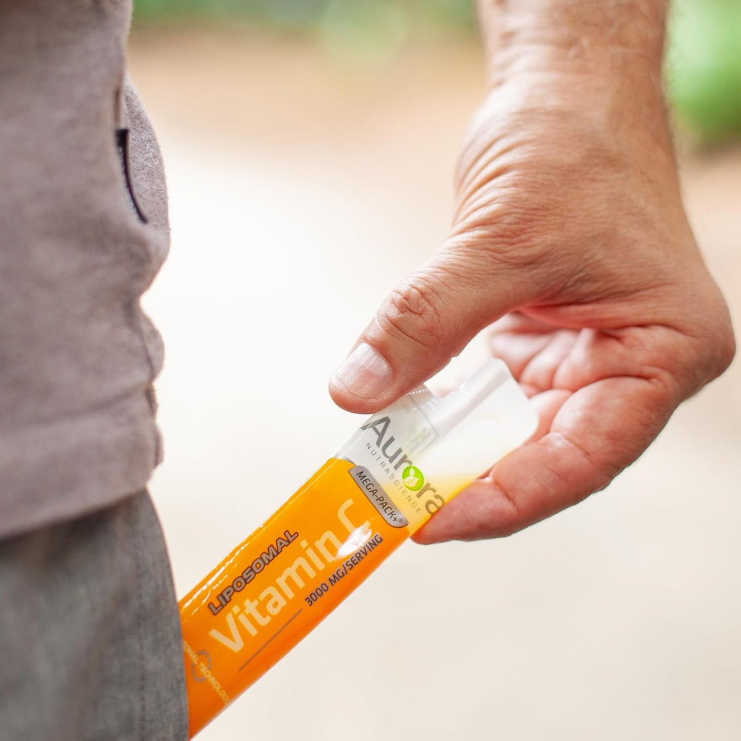 Vida Lifescience Aurora Nutrascience Liposomal Vitamin C Micro-Pack, 1,000mg per Serving, Immune Support, Gluten Free, Non-GMO, 10 Single Serve Packets