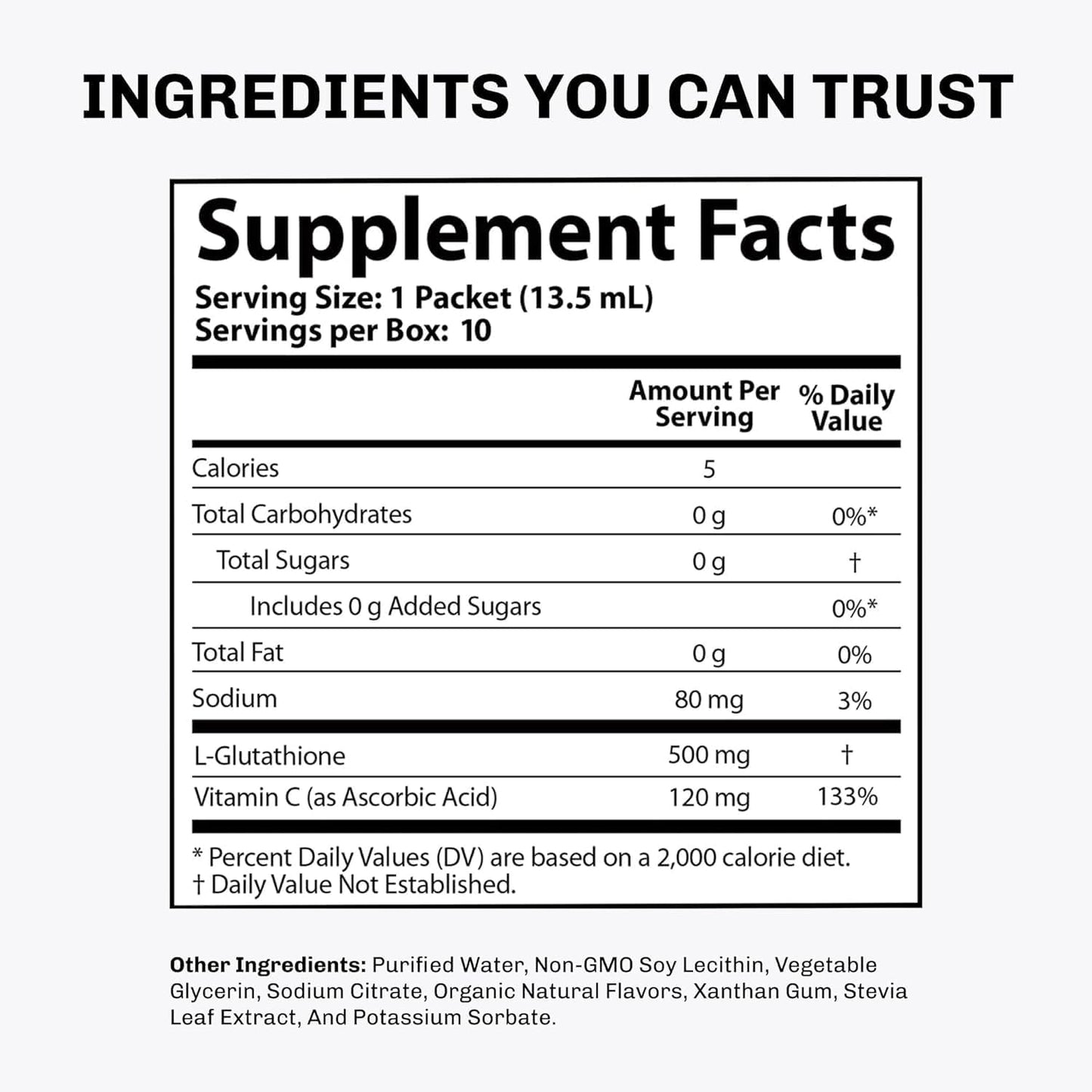Vida Lifescience Aurora Nutrascience Micro-Liposomal Liquid Glutathione - Immune Support & Antioxidant - 500mg, 10 Packets