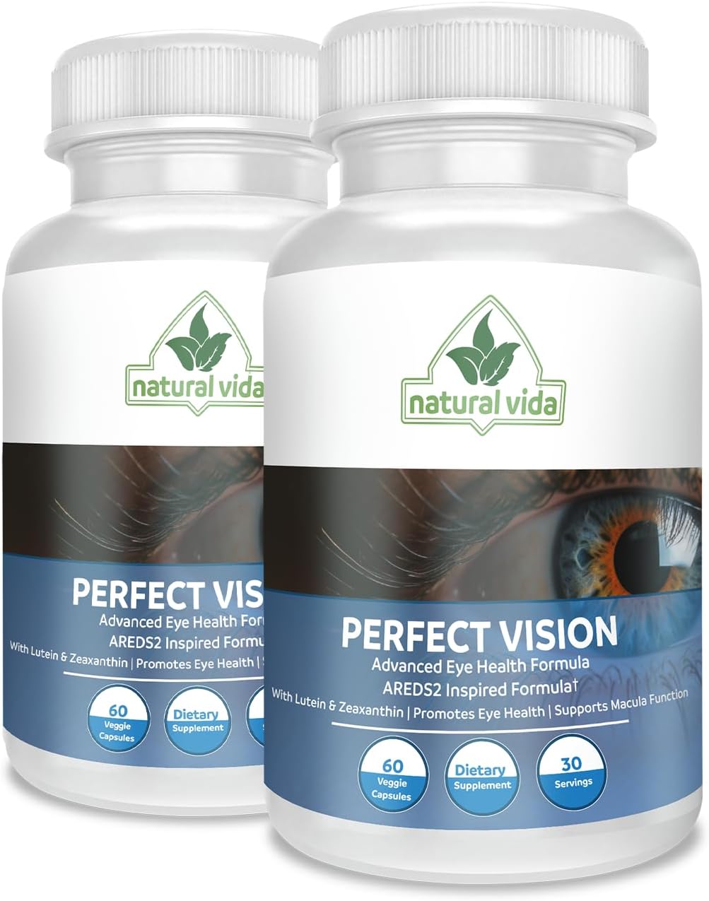 Vida Perfect Vision Supplement with AREDS2 Inspired Formula - Lutein Zeaxanthin Complex (60 Eye Capsules)