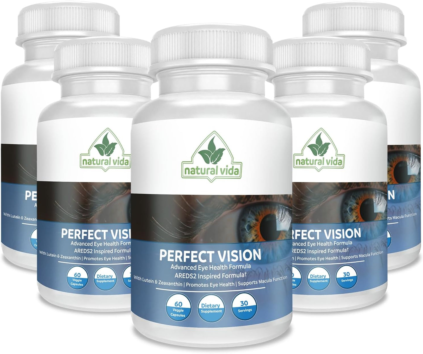 Vida Perfect Vision Supplement with AREDS2 Inspired Formula - Lutein Zeaxanthin Complex (60 Eye Capsules)