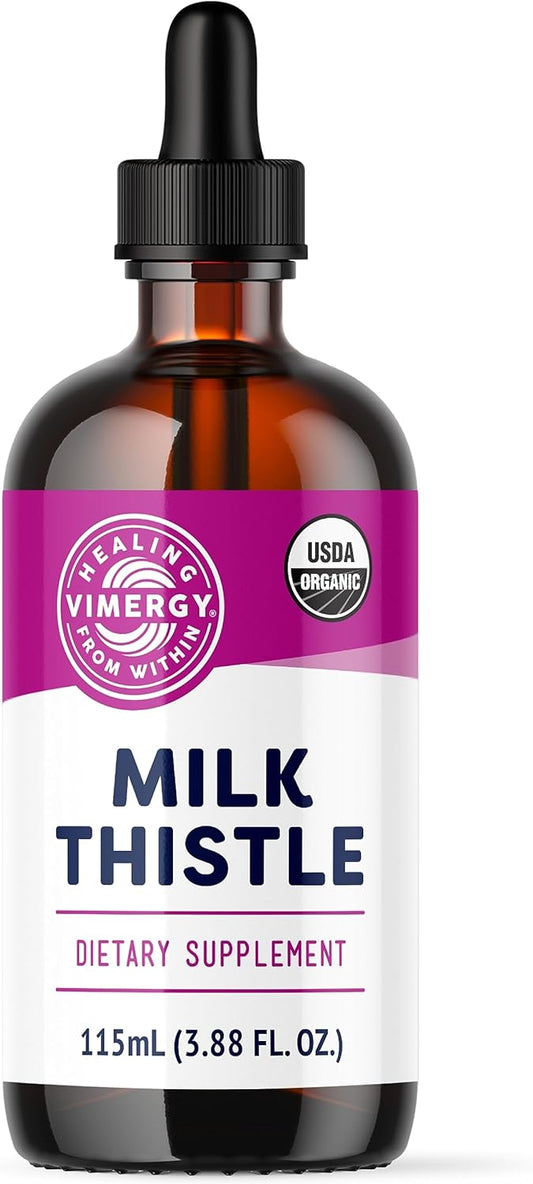 Vimergy Milk Thistle Liquid Extract - Organic Liver Support - Digestive Health - Vegan & Gluten-Free - 115 mL (57 Servings)