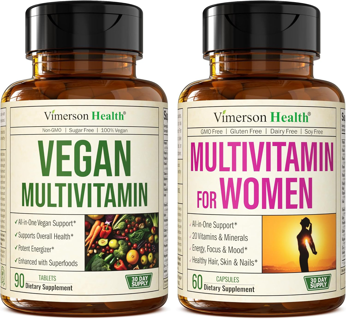 Vimerson Health Vegan Multivitamins for Women - Ideal for Vegans and Vegetarians