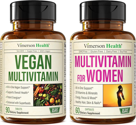 Vimerson Health Vegan Multivitamins for Women - Ideal for Vegans and Vegetarians