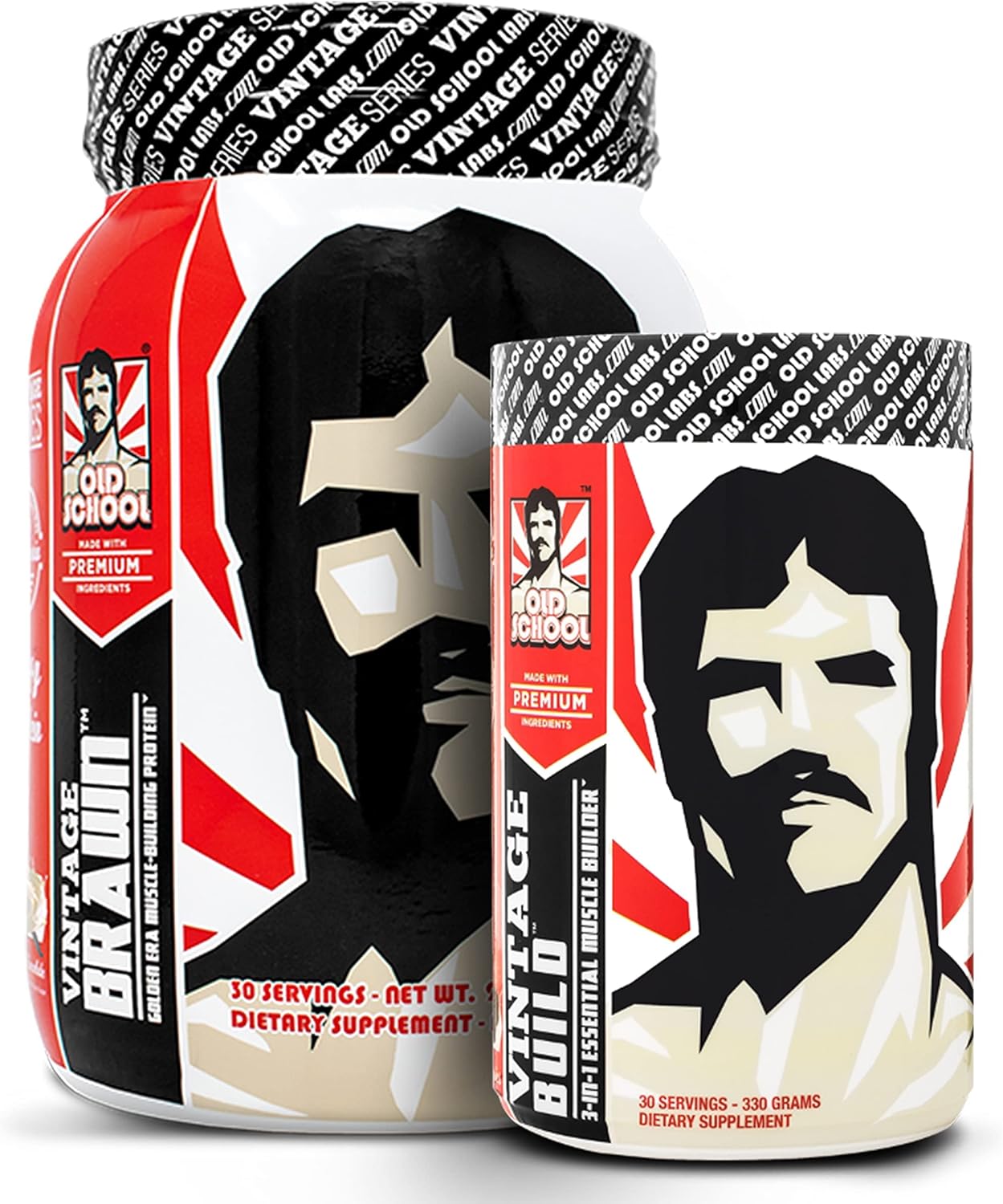 Vintage Brawn Muscle Building Protein & Build Post Workout Combo by Old School Labs