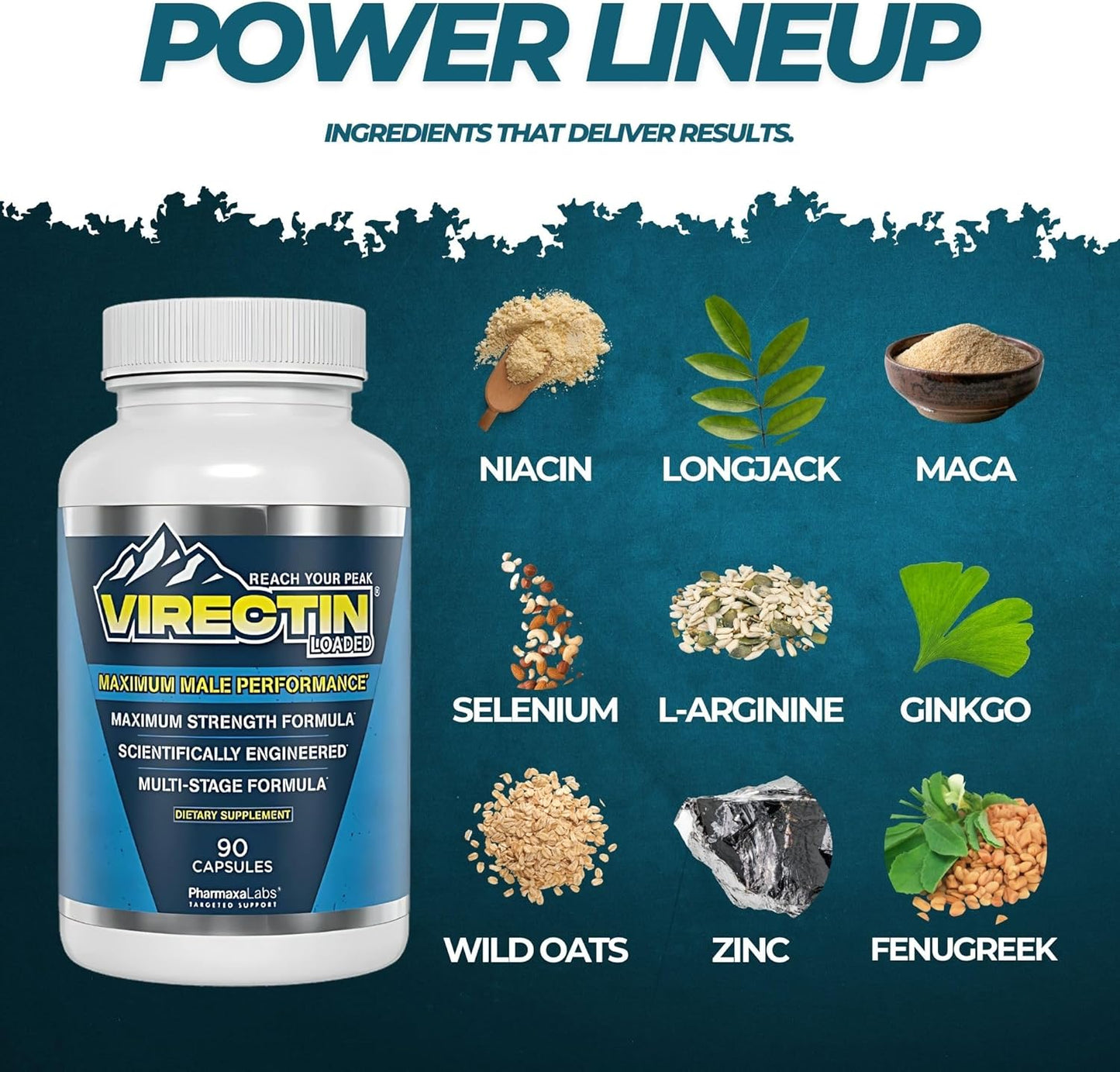 Virectin Loaded Dietary Supplement - 90 Capsules - Single Pack