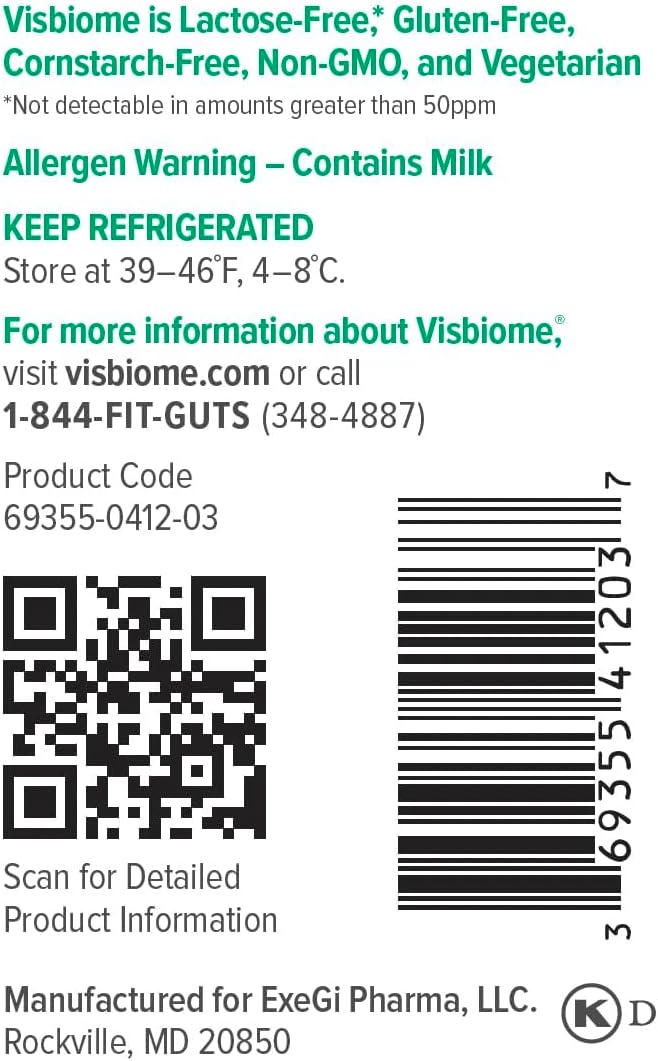 Visbiome® GI Care Probiotic Capsules - Original De Simone Formula, 112.5 Billion CFU, Made in USA - 180 Count
