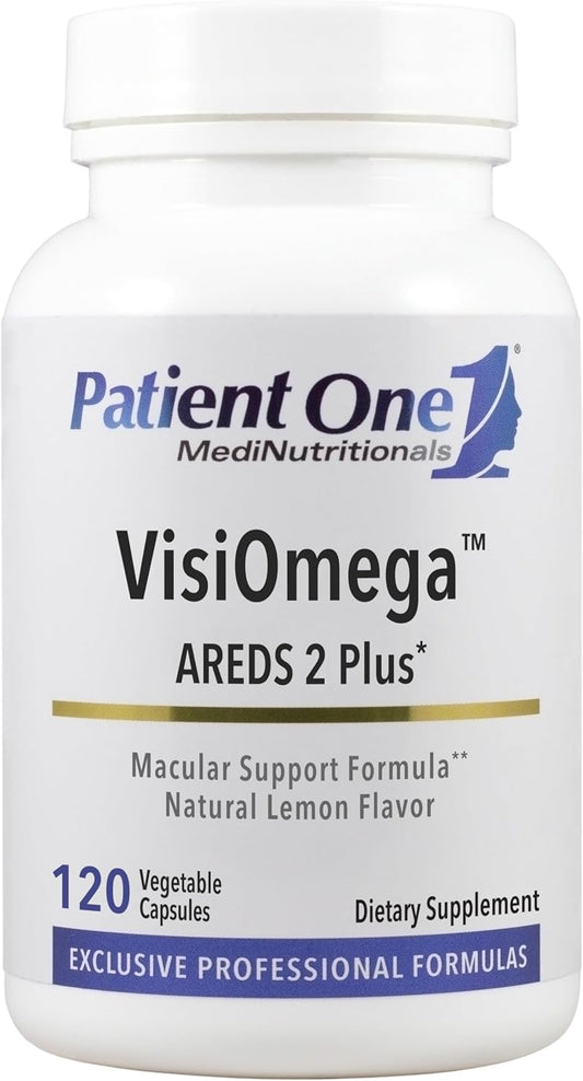 VisiOmega Eye Health Support Supplement with AREDS 2 Vitamins, Minerals, Antioxidants, and Omega 3 Fish Oil - 120 Capsules