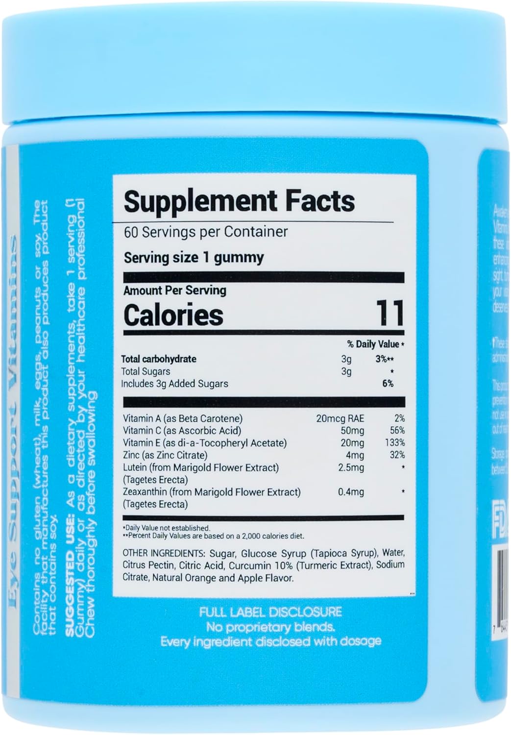 Vision 20/20 ZIVA Eye Health Gummies with Lutein & Zeaxanthin - Vitamin Supplement for Eye Health
