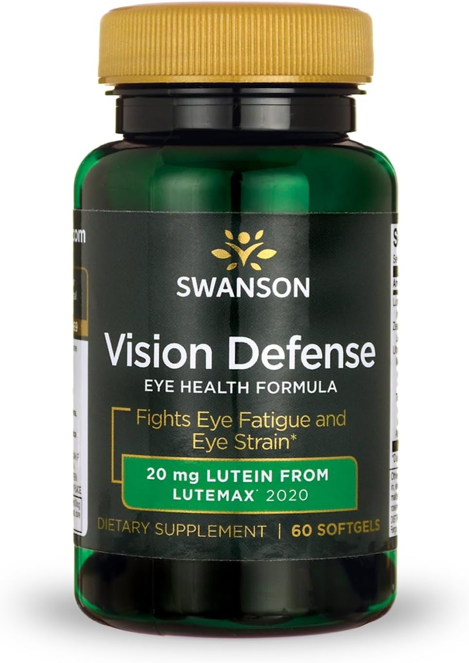 Vision Defense Antioxidant Supplement with Lutein, Zeaxanthin, Astaxanthin, Broccoli, and Bilberry Extract - 60 Softgels