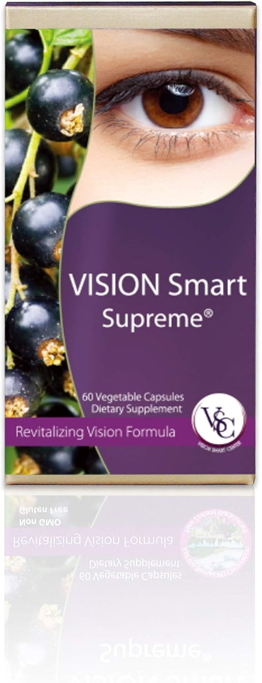 Vision Smart Supreme - Premium Eye Supplement with Pure Anthocyanins, 210mg D3R and C3R, Veggie Capsules