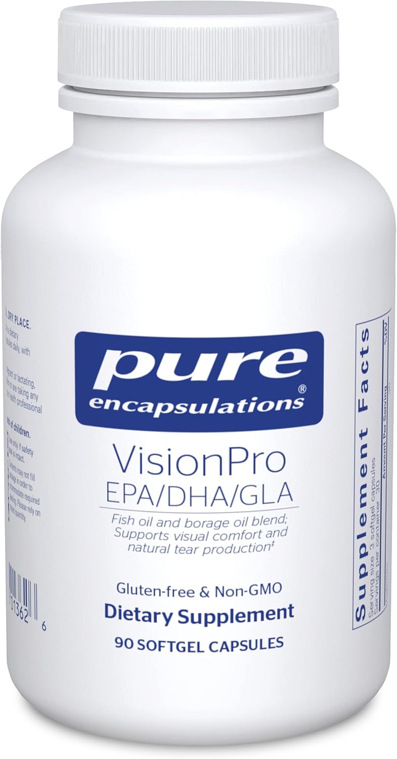 VisionPro EPA/DHA/GLA Softgels | Promotes Healthy Tear Production & Eye Moisture | 90 Capsules