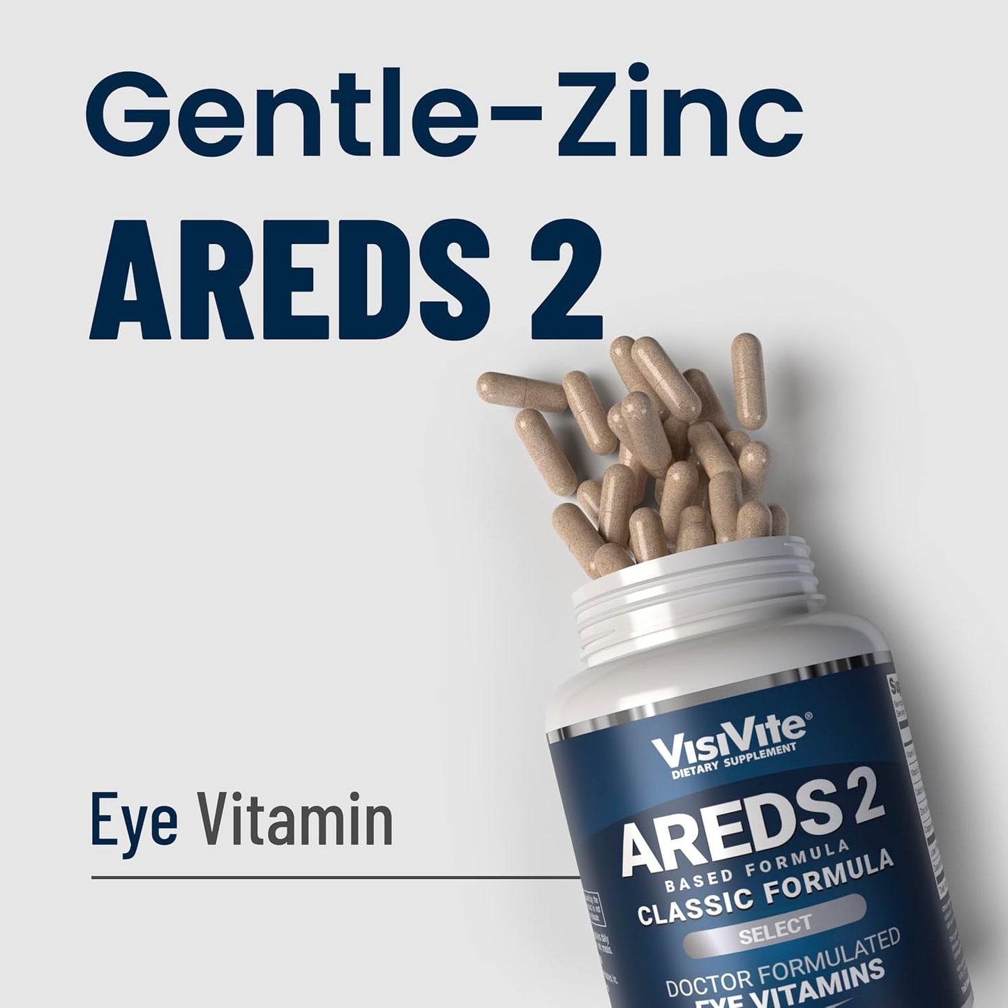 VisiVite AREDS 2 Select Eye Vitamins with Zeaxanthin and Lutein - Premium Macular Health Formula - Eye Supplements for Macular Support - 60 Capsules (Pack of 3)