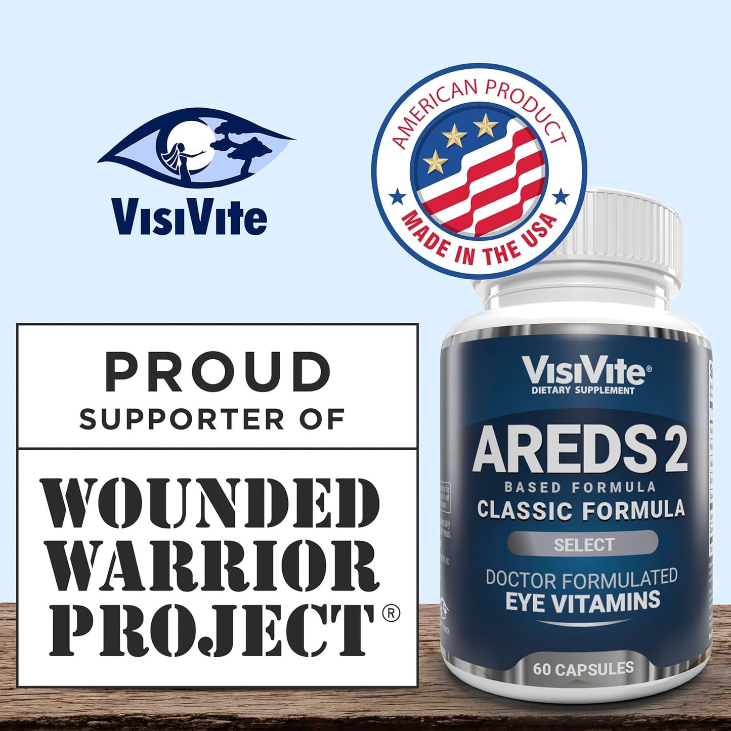 VisiVite AREDS 2 Select Eye Vitamins with Zeaxanthin and Lutein - Premium Macular Health Formula - Eye Supplements for Macular Support - 60 Capsules (Pack of 3)