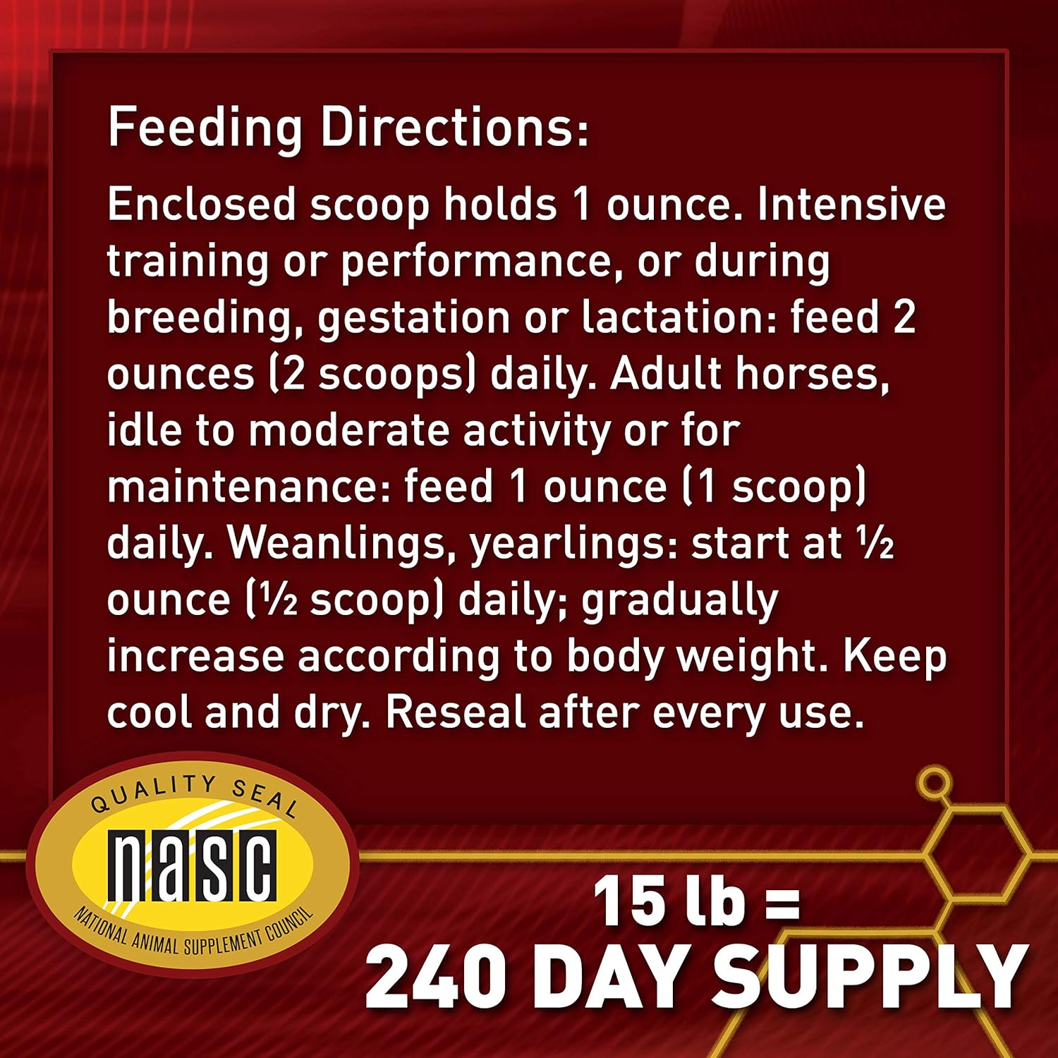 Vita Flex Pro Accel Health & Wellness Formula for Horses, 15 lb, 240-Day Supply