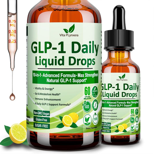 Vita PLynxera GLP-1 Supplement Liquid Drops - Metabolic & Digestive Health Support with Berberine, Cinnamon & Green Tea - Immune Boost