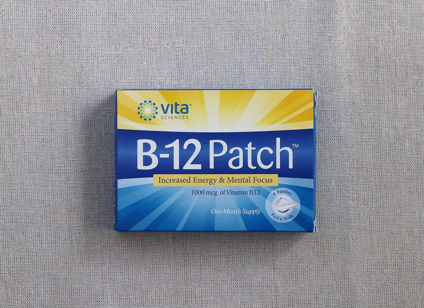 Vita Sciences Vitamin B12 Patch - Extra Strength Formula for Energy, Focus, Memory & Metabolism - 1 Month Supply for Men and Women