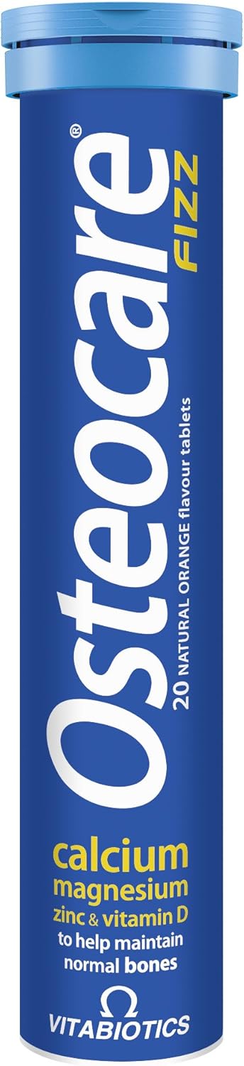 Vitabiotics Osteocare Fizz: Effervescent Bone Health & Immunity Supplement - Calcium, Magnesium, Zinc - 20 Tablets