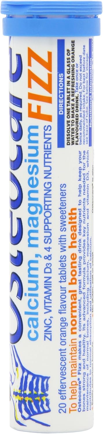 Vitabiotics Osteocare Fizz: Effervescent Bone Health & Immunity Supplement - Calcium, Magnesium, Zinc - 20 Tablets