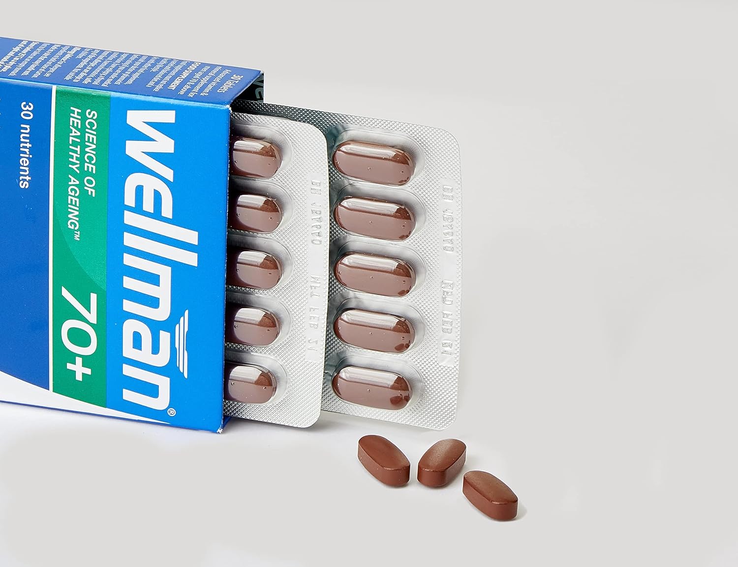 Vitabiotics Wellman 70+ Tablets, 30 Count - Includes Vitamins and Minerals for Men Over 70