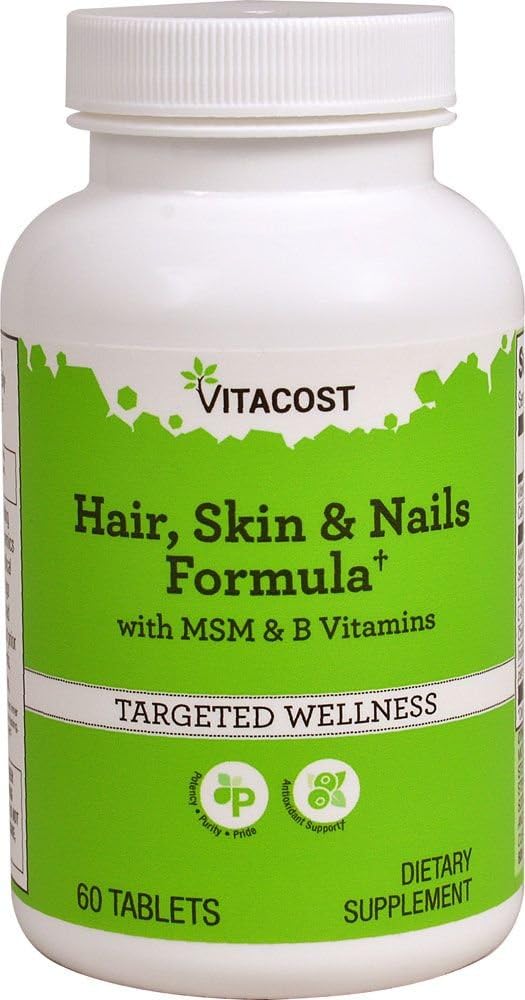 Vitacost Hair, Skin & Nails Formula with MSM and B Vitamins - 60 Tablets by Vitacost Brand