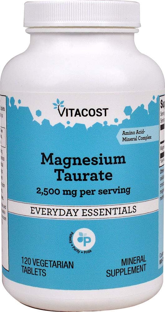 Vitacost Magnesium Taurate Supplement - 120 Vegetarian Tablets