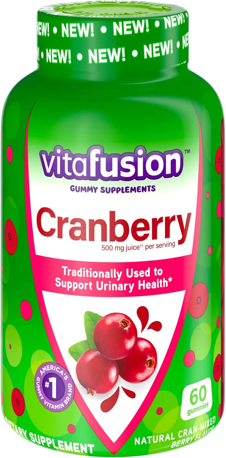 Vitafusion Extra Strength Vitamin D3 Gummies for Bone & Immune Support with Cranberry Gummies for Women's Urinary Health (180 Count)