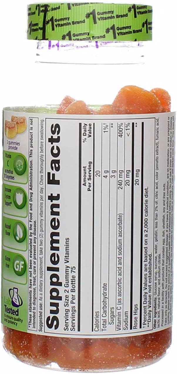 VitaFusion Power C Gummy Vitamins for Adults - Absolutely Orange, 900 ct (6 Pack)