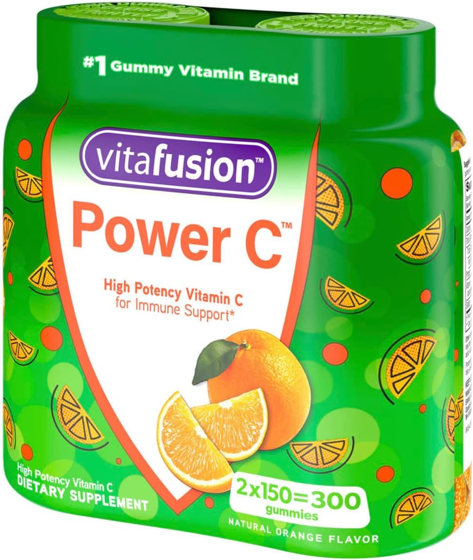Vitafusion Power C Gummy Vitamins for Adults - Family Bundle, Immune Support and Antioxidant Boost