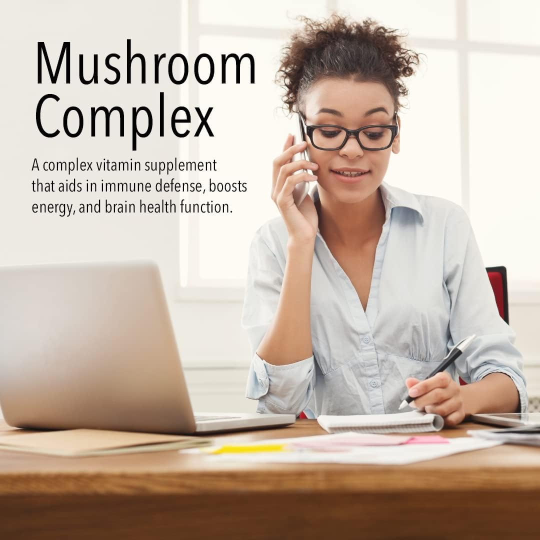 VitaGlobe Mushroom Complex 250mg Gummy Supplement - Immune Defense, Energy & Brain Health Support - 60 Count