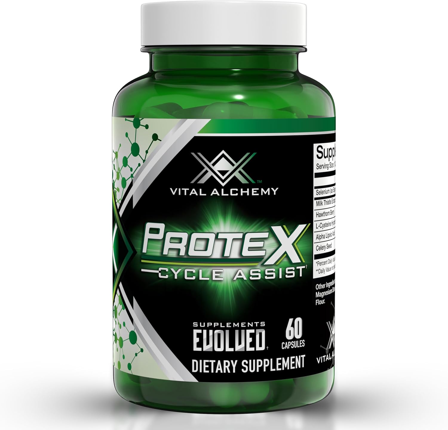 Vital Alchemy ProteX Liver Cleanse & Detox Supplement - On Cycle Assist for Men - 60 Servings - USA Made