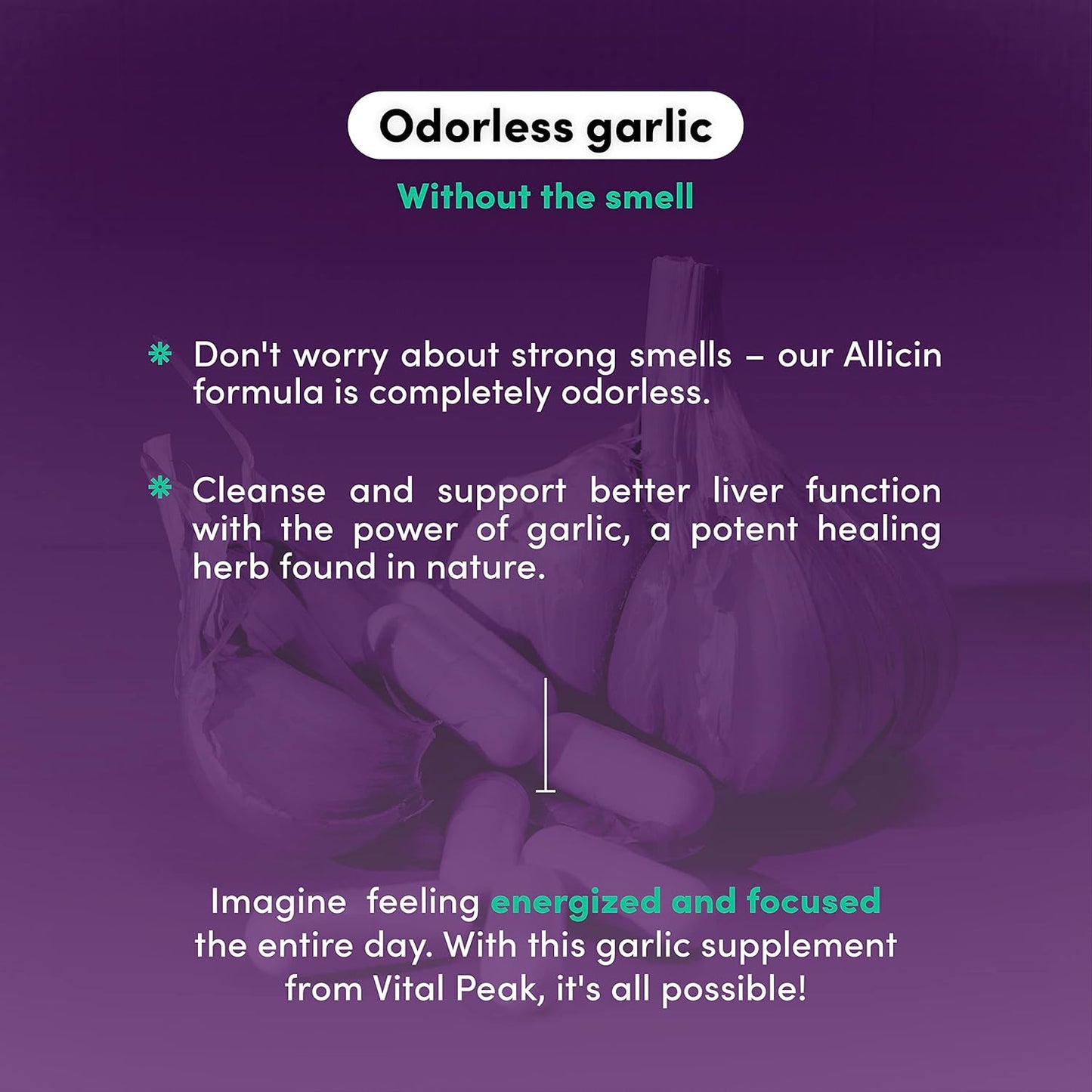 Vital Peak Lymph MD and Odorless Garlic Bundle for Nation Health Support