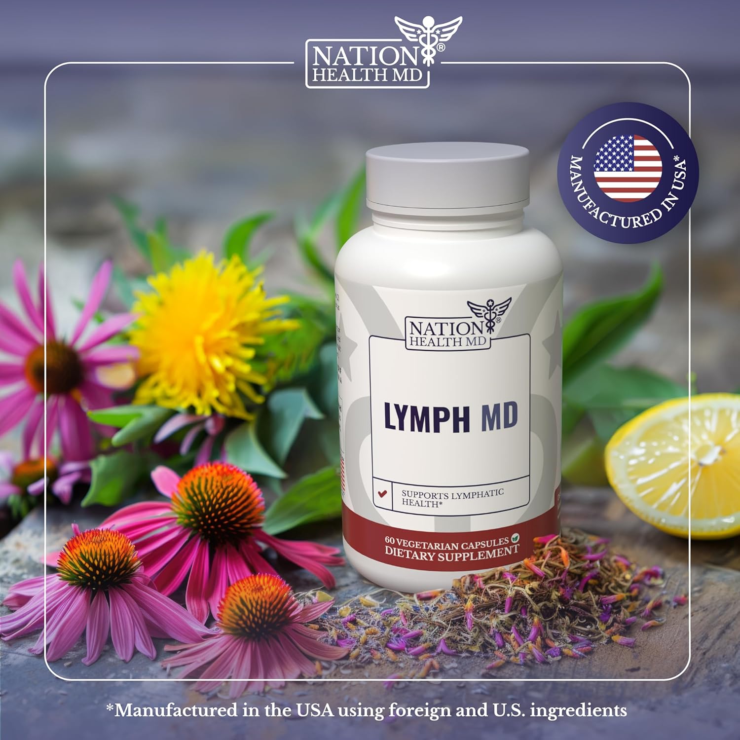 Vital Peak Nation Health MD Lymph MD and Turmeric Curcumin Extract Bundle