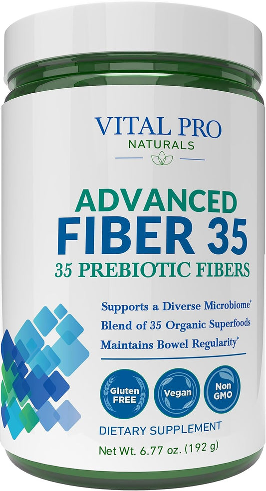 Vital Planet Vital Pro Naturals - Advanced Fiber 35 Powder Supplement for Bowel Regularity, 6.77 oz