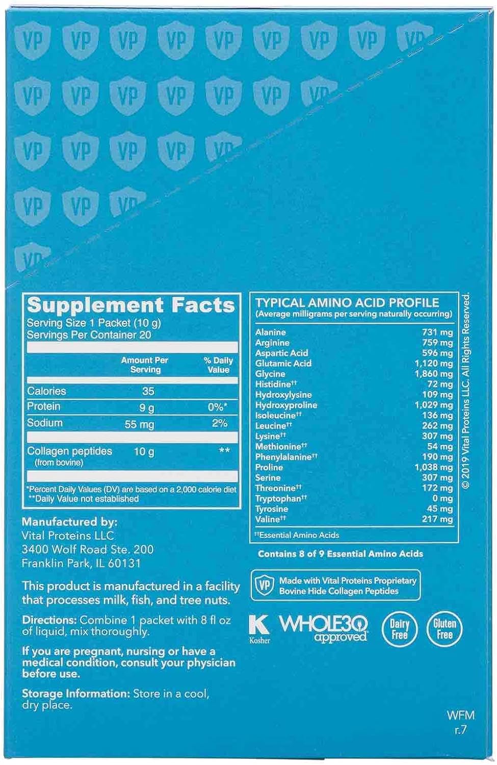 Vital Proteins Collagen Peptides - 20 Packets, 0.35 oz Each