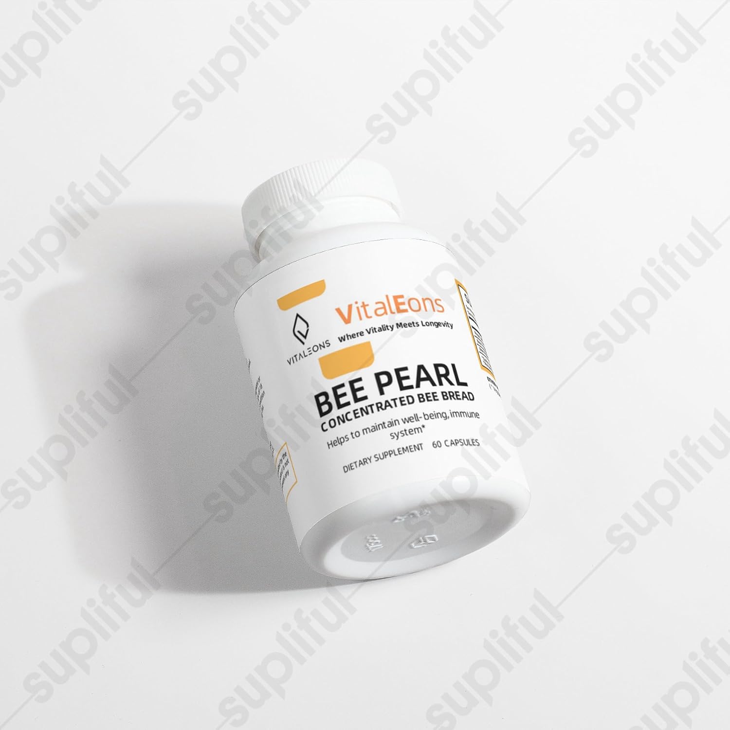 Vitaleons Bee Pearl Supplement with Bee Pollen, Propolis, and Royal Jelly - Vegetarian Capsules with Vitamins and Antioxidants