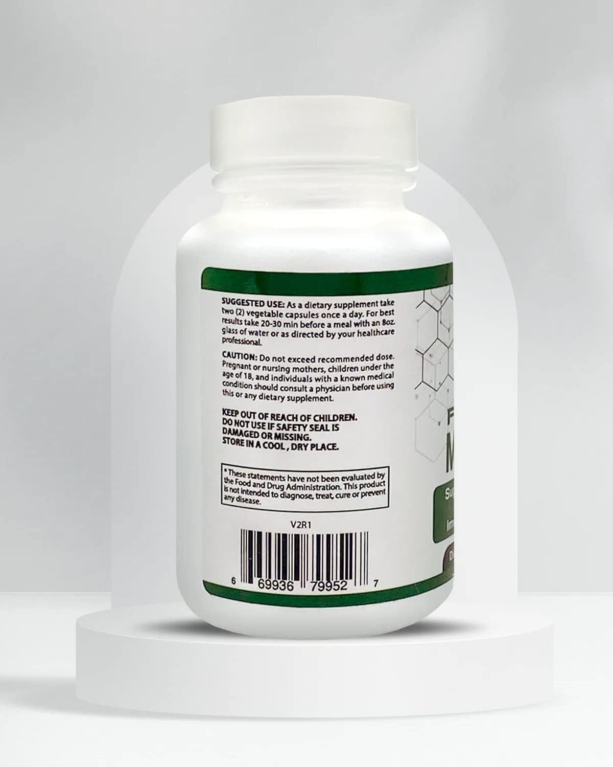 Vitality and Immune Support with MO4T Functional Mushroom Blend - 60 Capsules