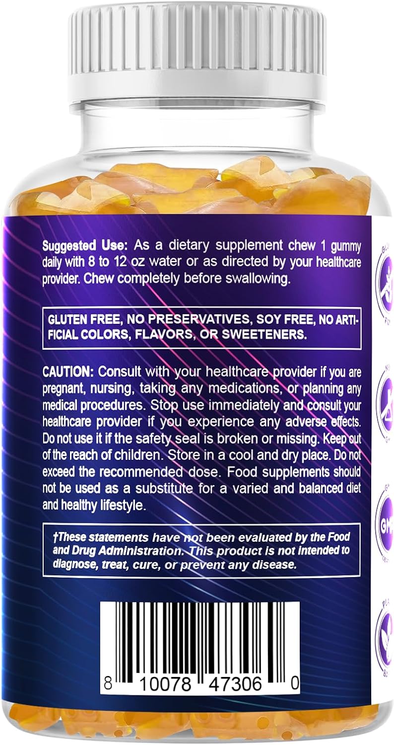 Vitamatic Milk Thistle Gummies 2 Pack - Liver Detox & Antioxidant Support - 30X Extract 100mg - 60 Pectin Gummies