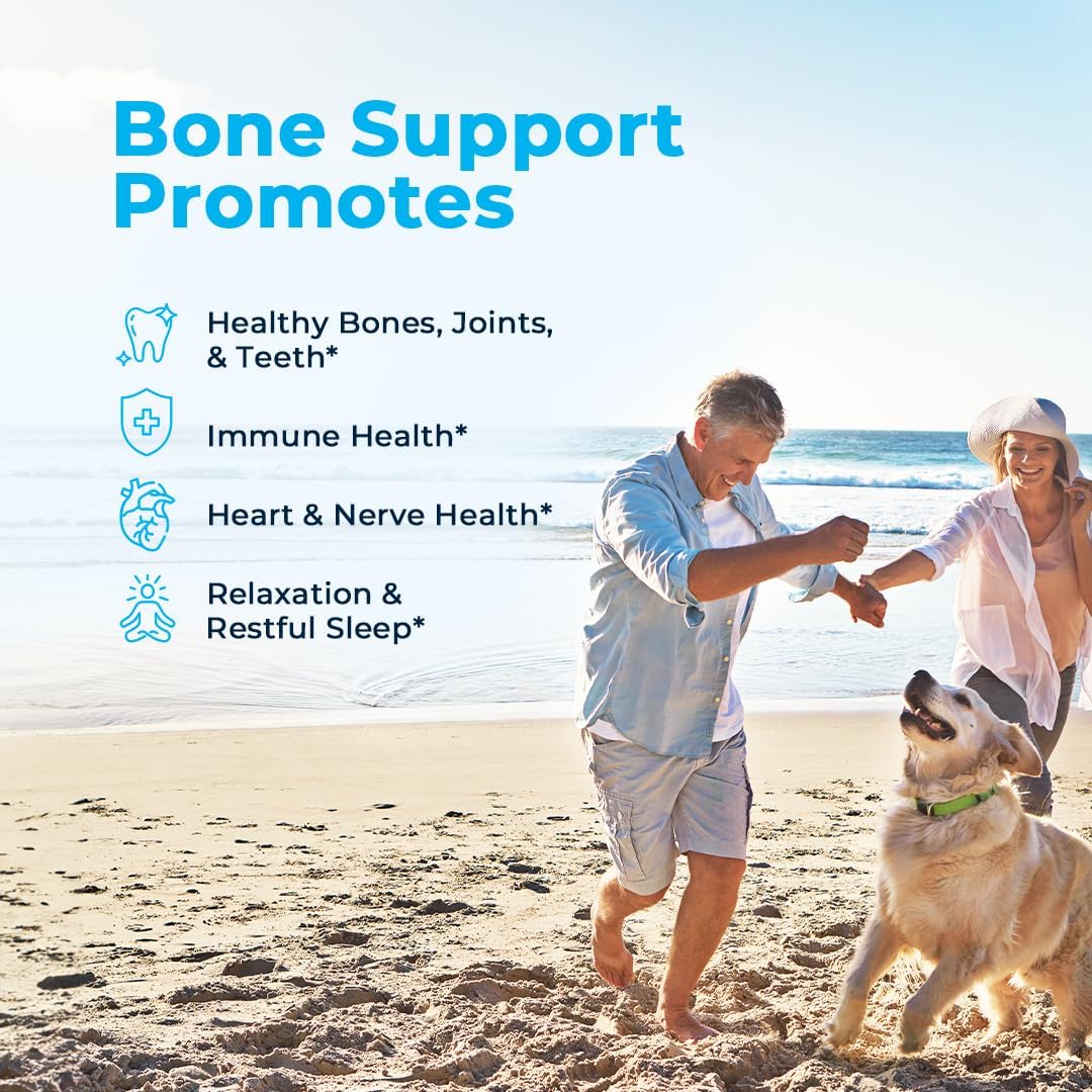 VitaMedica Bone Support Supplement with Calcium, Magnesium, Vitamin D, Vitamin K, Boron - Chelated Minerals for Bones & Joints - Natural Sleep Aid - Made in USA - 90 Ct - 30 Servings