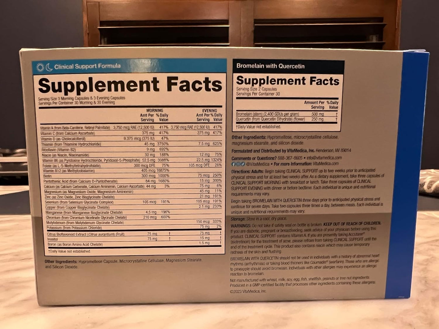 VitaMedica Post Surgery Recovery Support Program with Clinical Supplements - Bromelain, Quercetin, Arnica Montana, Vitamins A, C, Zinc - Gluten Free - Made in USA