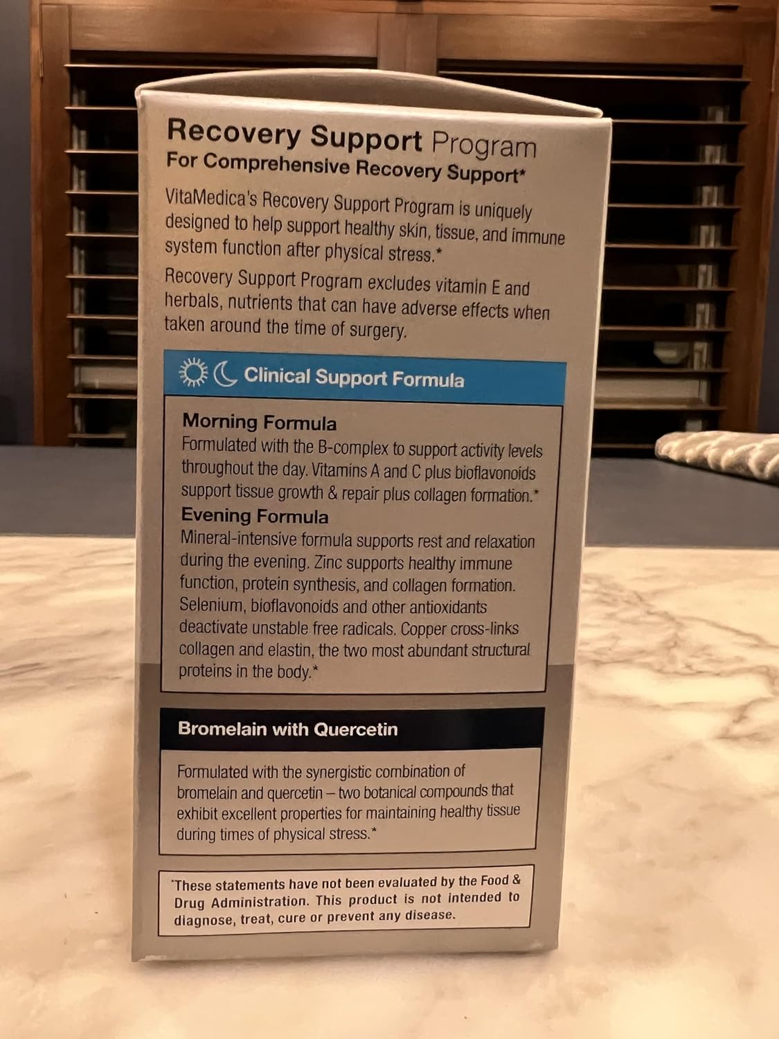 VitaMedica Post Surgery Recovery Support Program with Clinical Supplements - Bromelain, Quercetin, Arnica Montana, Vitamins A, C, Zinc - Gluten Free - Made in USA