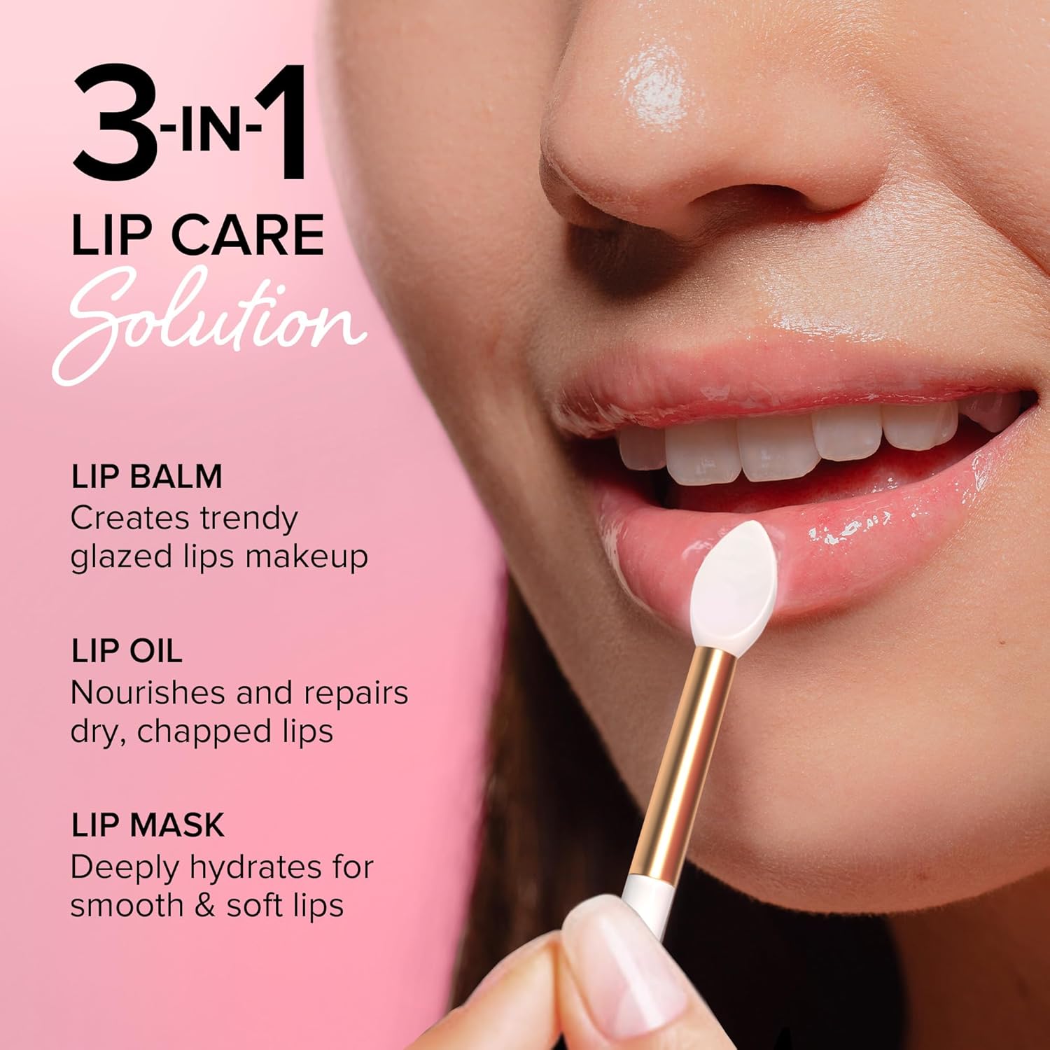 Vitamin B1 Thiamine Gummies, Lip Mask, Under Eye Gels with A, E, D, C Vitamins - Collagen & Hyaluronic Acid Complex for Skin, Nails, Hair - Hydrating Lip Mask - Depuffing Eye Gels for Puffy Eyes