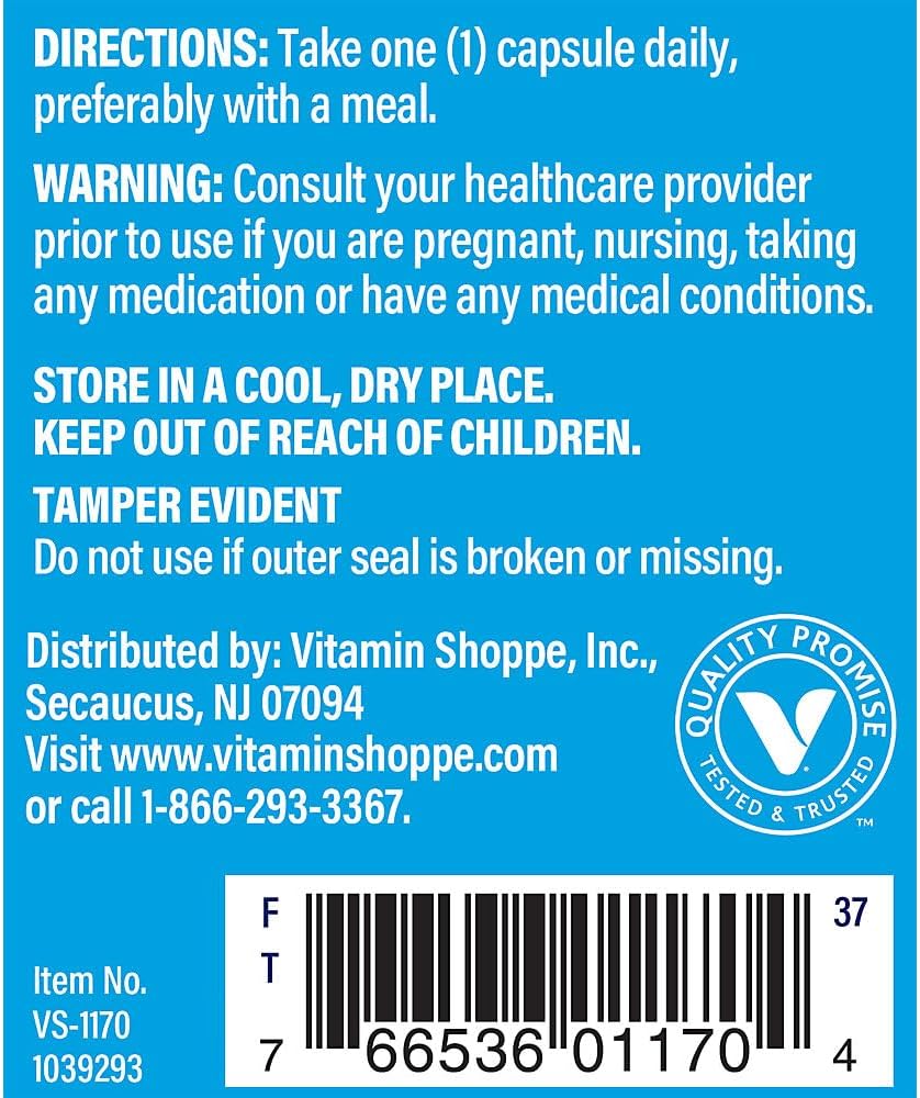 Vitamin B12 500mcg Capsules - Energy Support Dietary Supplement - Cyanocobalamin, Gluten & Dairy Free - 100 Count
