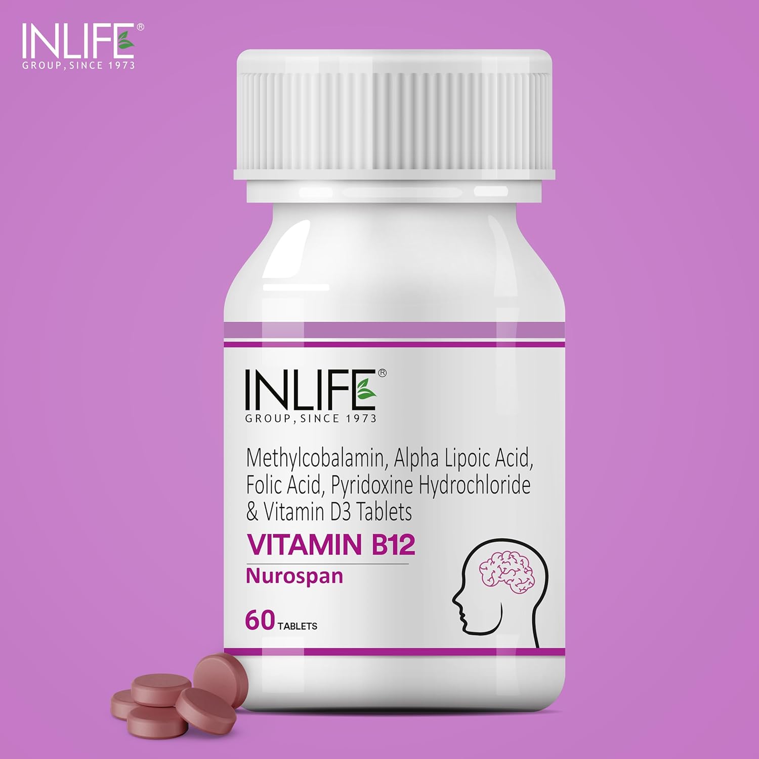 Vitamin B12 Methylcobalamin 1500mcg Supplement with ALA, Folic Acid & Vitamin D3 - Boost Memory, Focus, and Energy - Ayurvedic, Vegetarian, GMP Certified - 60 Servings