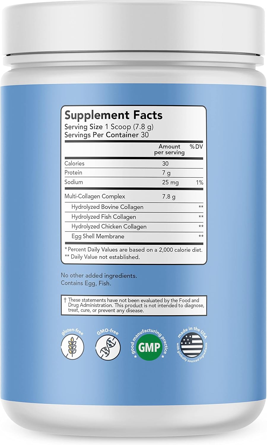 Vitamin Bounty Multi Collagen Complex - Supports Skin, Bone, Muscle Strength - Hydration, Elasticity, Healthy Joints - Natural Ingredients - 5 Types